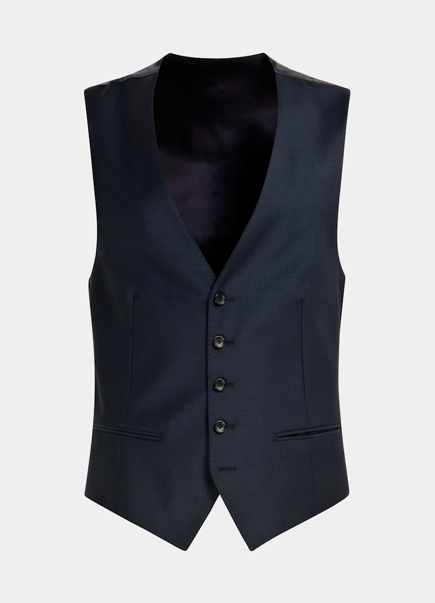 Navy Waistcoat | Pure Wool S110's Single Breasted | Suitsupply Online Store