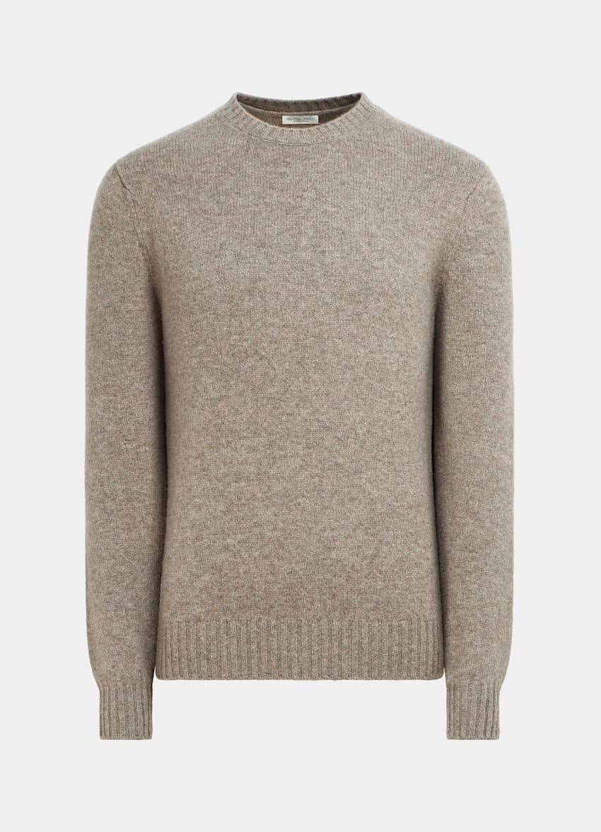 SUITSUPPLY Pure Wool Light Brown Crewneck