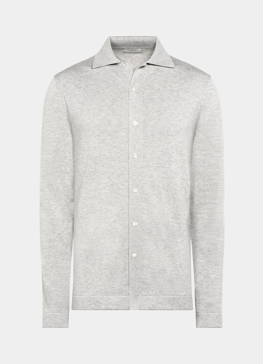 Kolor slit-sleeve button-up cardigan - Grey
