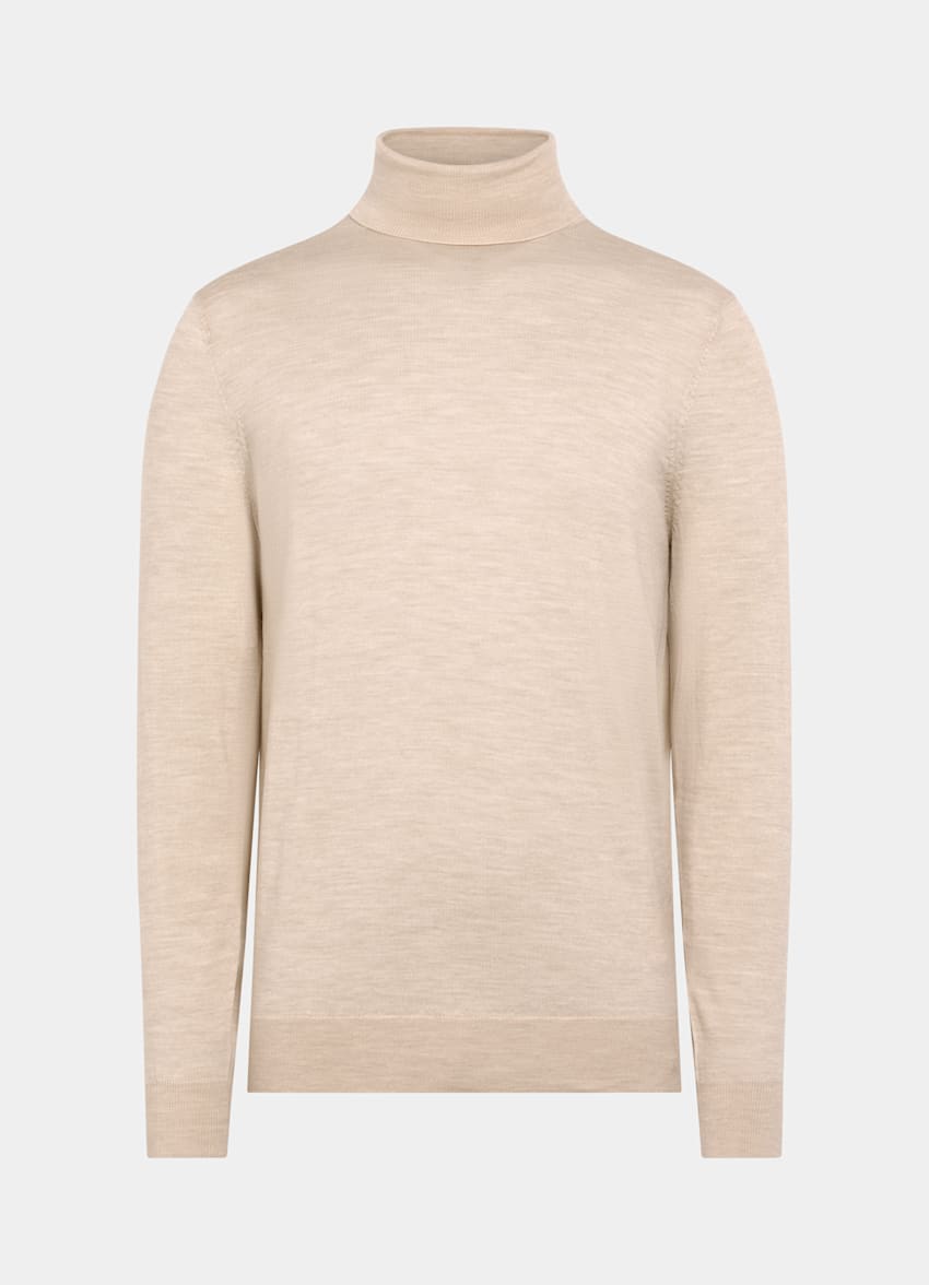 SUITSUPPLY Pure Wool Sand Merino Turtleneck