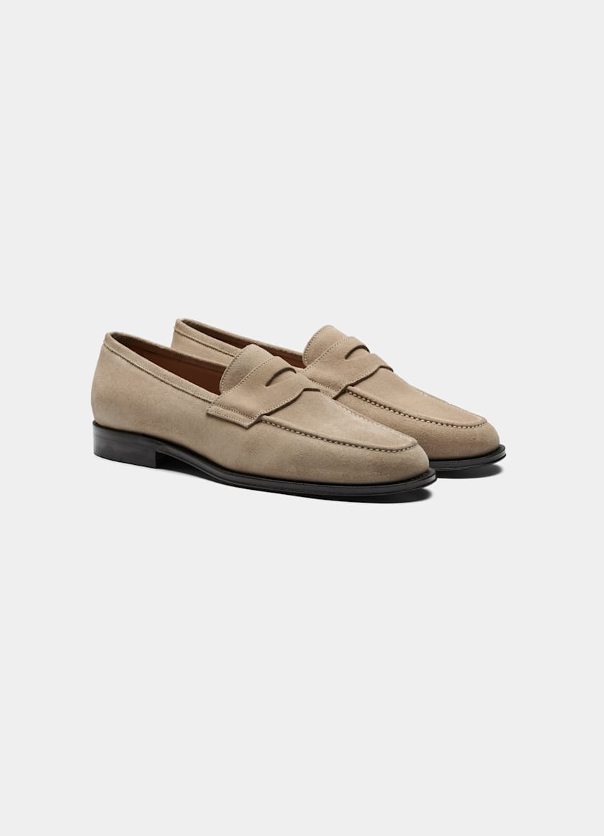 Light Brown Penny Loafer | Italian Calf Suede | SUITSUPPLY DK