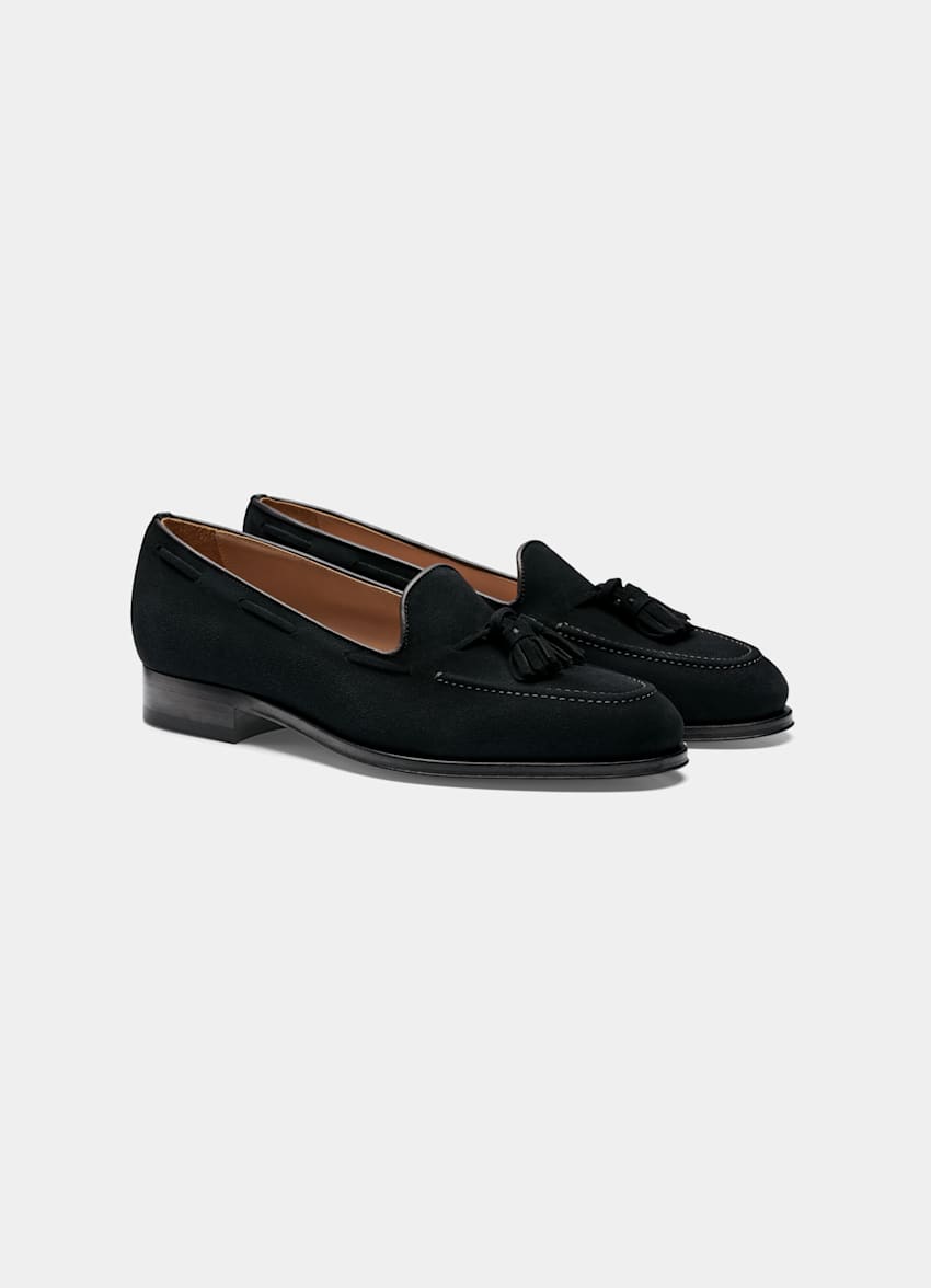 Black Tassel Loafer | Italian Calf Suede | SUITSUPPLY DK