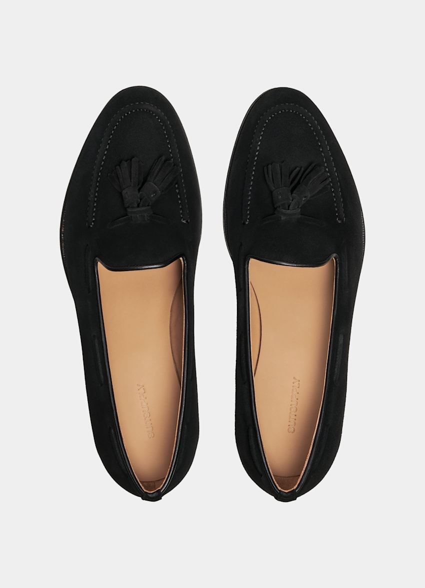 Black Tassel Loafer | Italian Calf Suede | Suitsupply Online Store