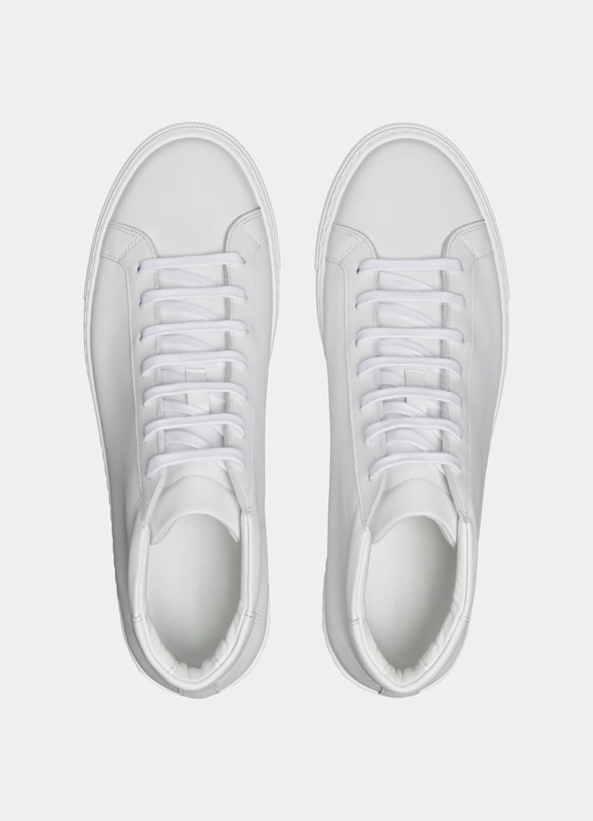 SUITSUPPLY Calf Leather White High Top Sneaker