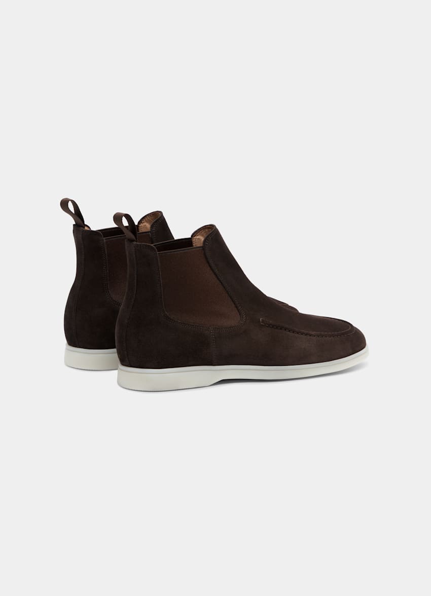 SUITSUPPLY Kalbsvelours Chelsea Boot casual braun