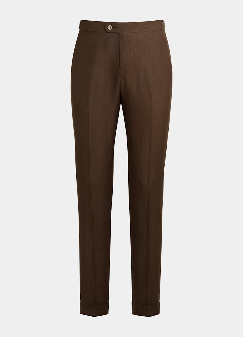 Dark Brown Custom Made Suit | Pure Linen | Suitsupply Online Store