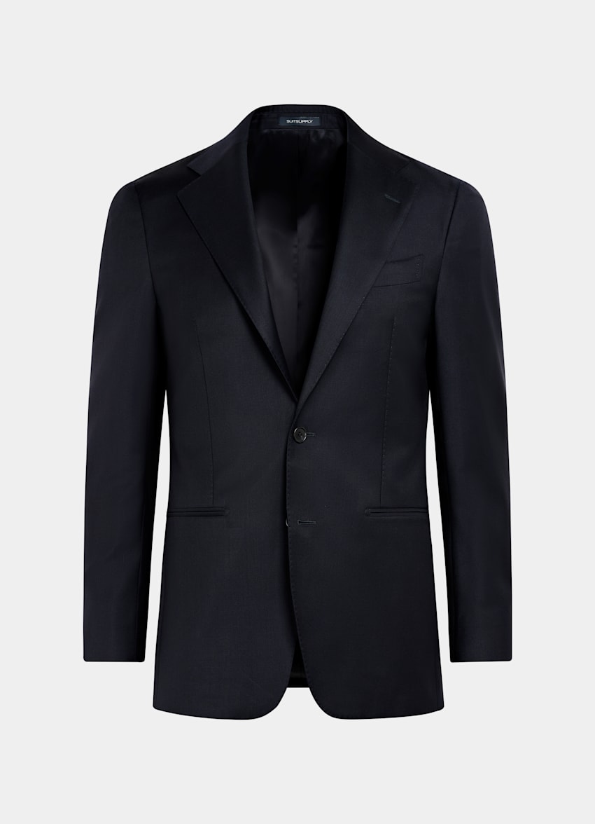 SUITSUPPLY Ren S130's-ull från Vitale Barberis Canonico, Italien Custom Made mörkblå kostym