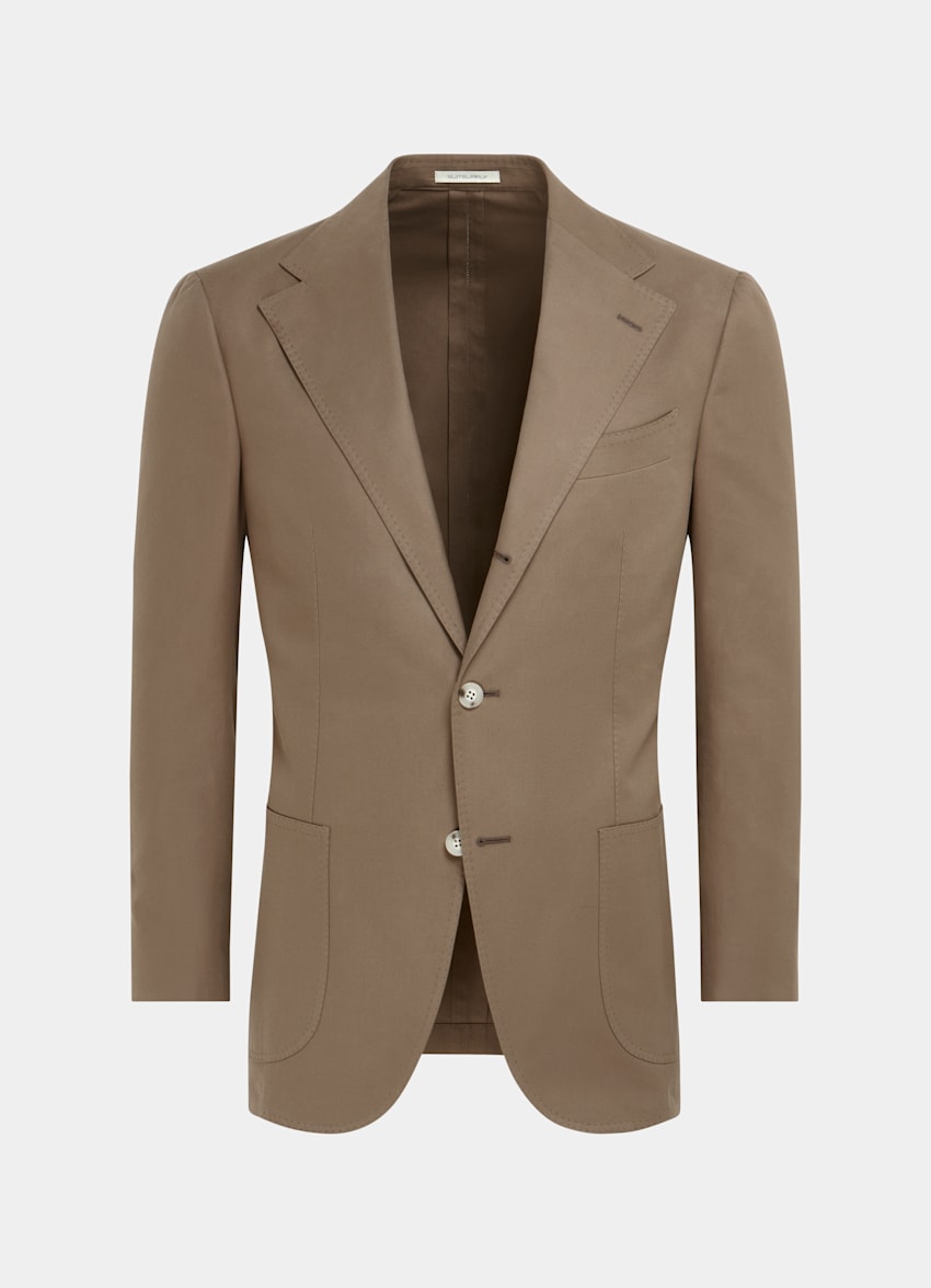 SUITSUPPLY Pure Cotton by E.Thomas, Italy Taupe Roma Suit