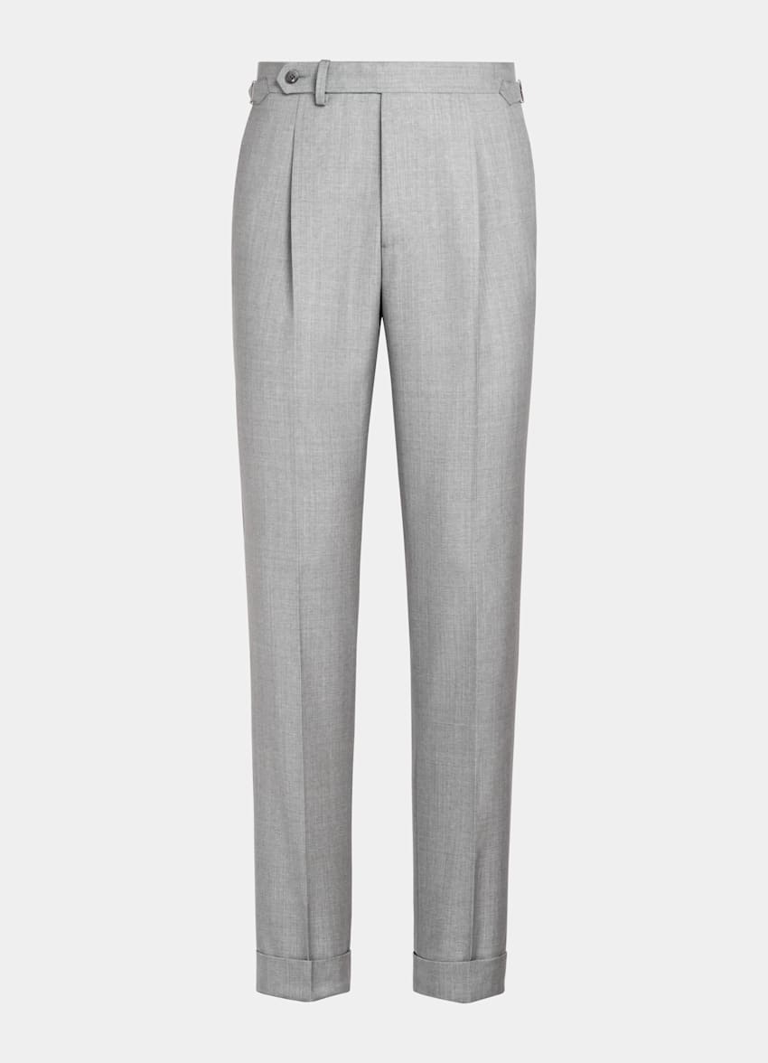SUITSUPPLY Pure S140's Wool by Carlo Barbera, Italy Light Grey Havana Suit