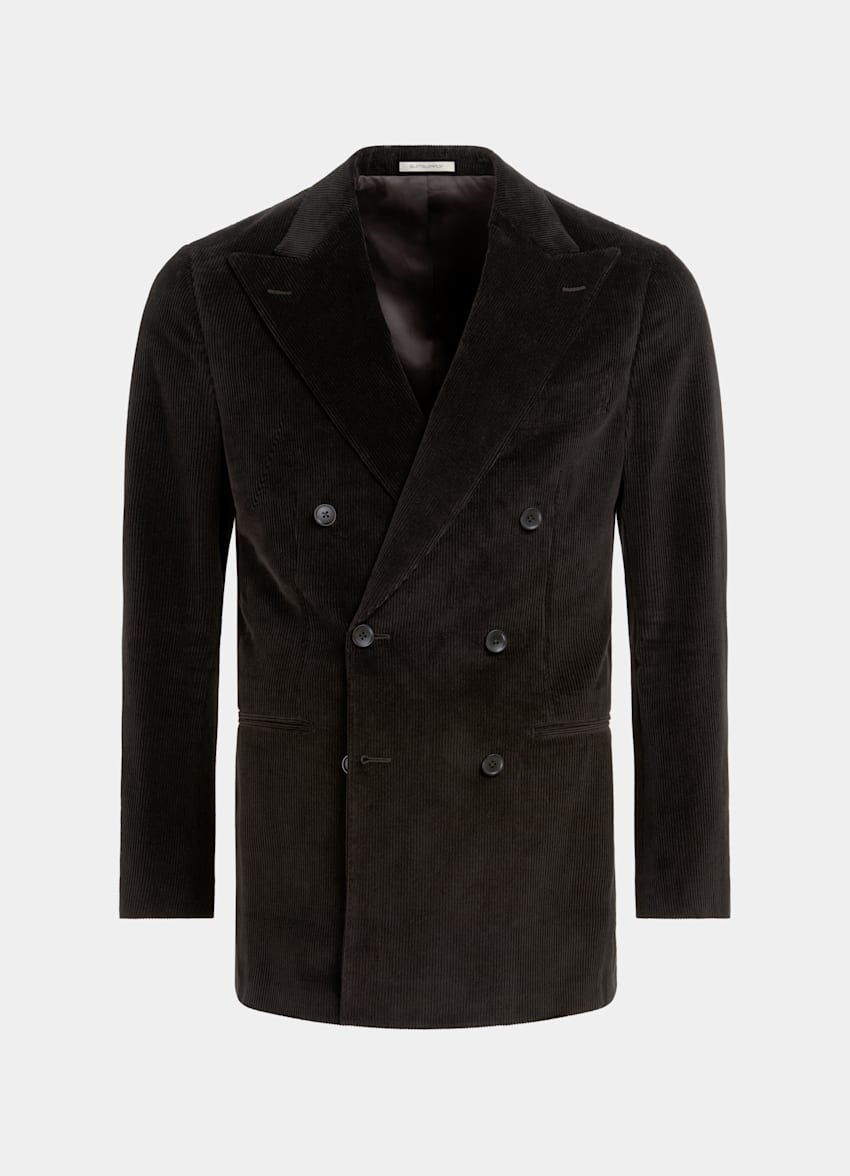 SUITSUPPLY Pure Cotton Corduroy by Pontoglio, Italy Dark Brown Havana Suit