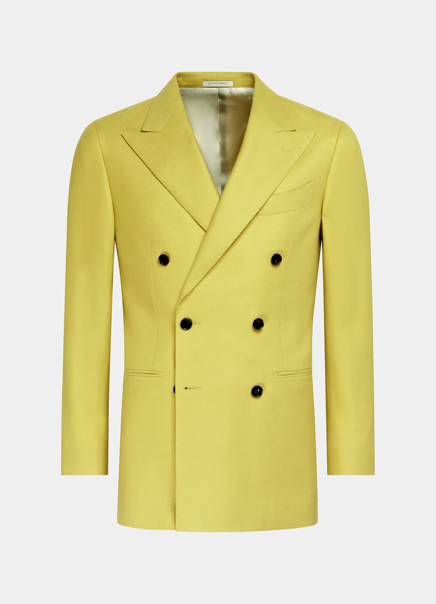 SUITSUPPLY Wool Cashmere by E.Thomas, Italy Yellow Havana Suit