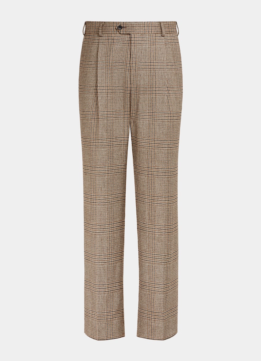 SUITSUPPLY Pure Wool by E.Thomas, Italy Mid Brown Checked Havana Suit