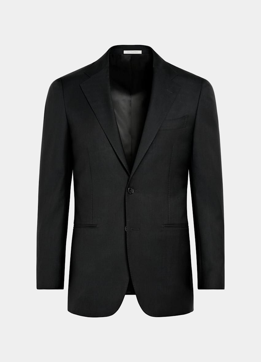 SUITSUPPLY All Season Pure S150's Wool by E.Thomas, Italy Black Tailored Fit Havana Suit