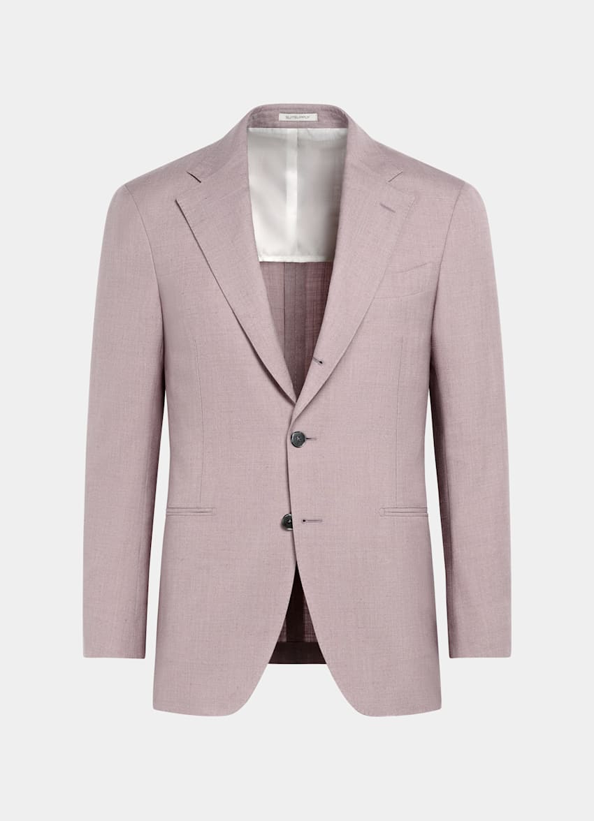 SUITSUPPLY Summer Wool Silk Linen by E.Thomas, Italy Purple Tailored Fit Havana Suit