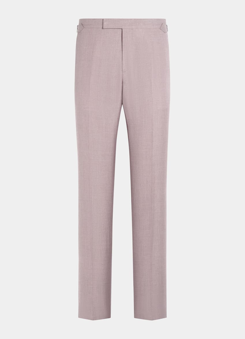 SUITSUPPLY Summer Wool Silk Linen by E.Thomas, Italy Purple Tailored Fit Havana Suit