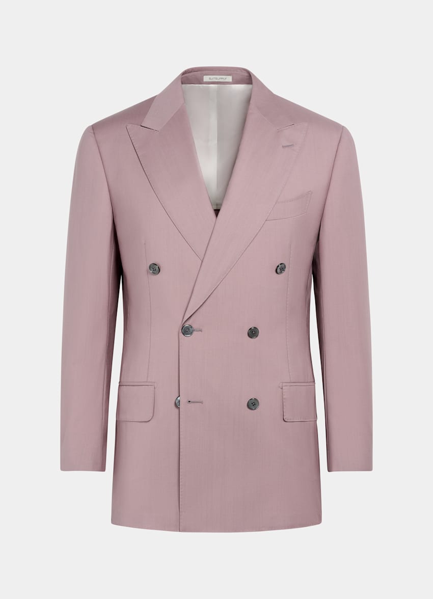 SUITSUPPLY All Season Wełna/moher - mieszanka od Rogna, Włochy Garnitur Milano tailored fit fioletowy