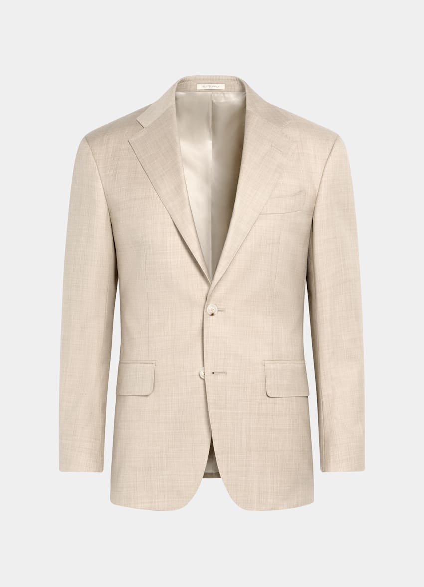 SUITSUPPLY All season Pura lana S130's - Delfino, Italia Abito Havana color sabbia tailored fit