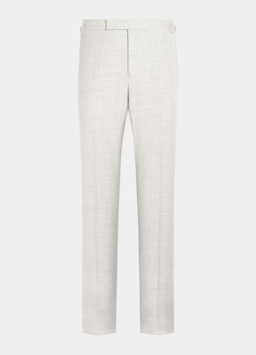 SUITSUPPLY All Season Pure S130's Wool by Drago, Italy Light Grey Tailored Fit Havana Suit