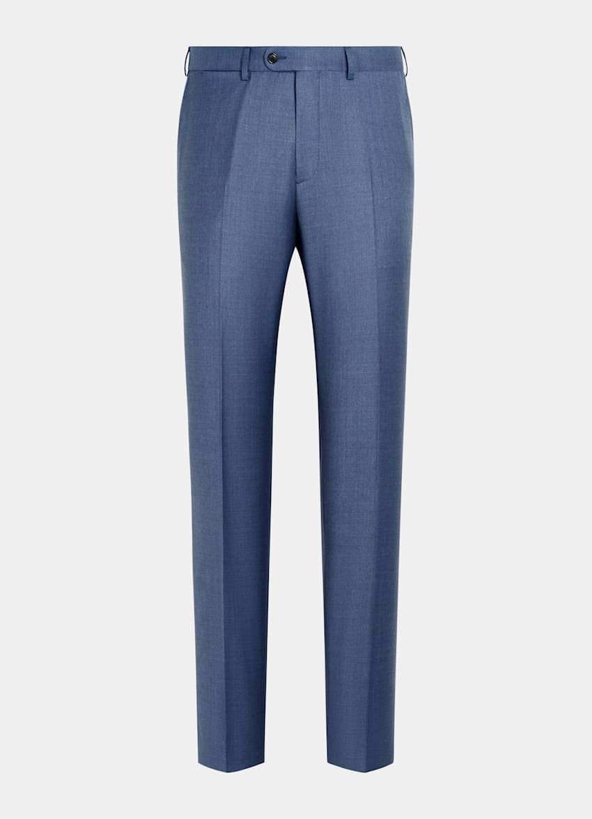 SUITSUPPLY All Season Pure S130's Wool by Reda, Italy Mid Blue Tailored Fit Havana Suit