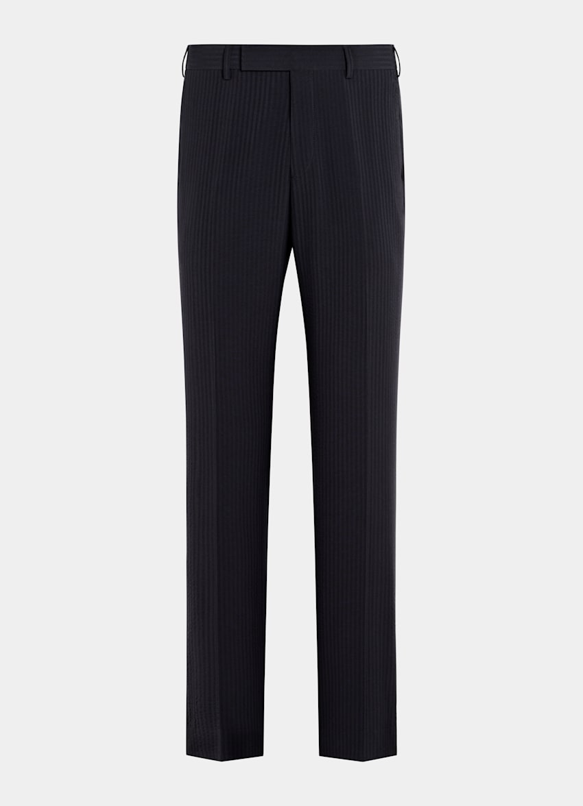 SUITSUPPLY Summer Pure Wool by Delfino, Italy Navy Relaxed Fit Roma Suit