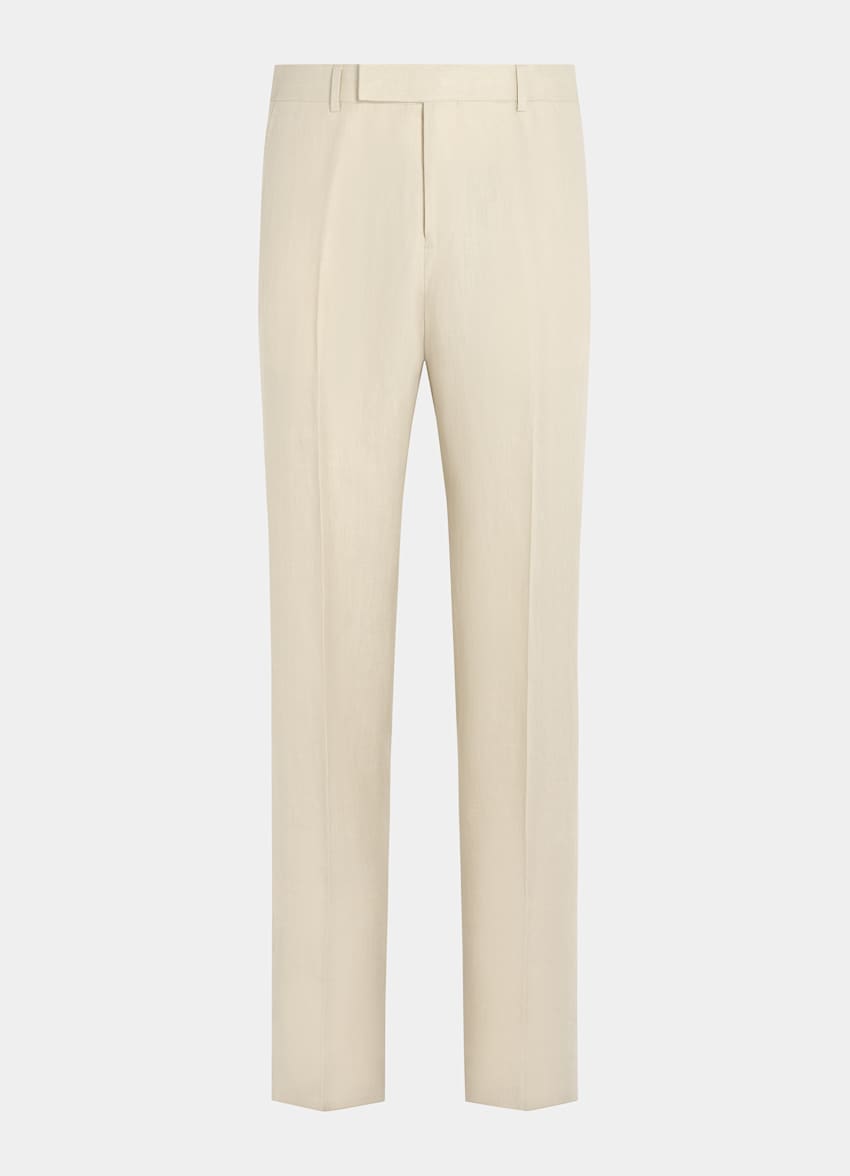 SUITSUPPLY Summer Pure Linen by Leomaster, Italy Sand Tailored Fit Havana Suit