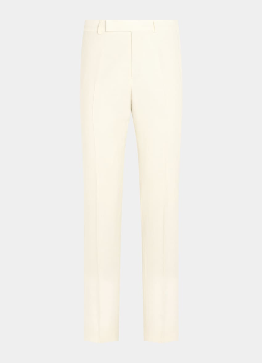 SUITSUPPLY Summer Linen Wool by Rogna, Italy Off-White Tailored Fit Havana Suit