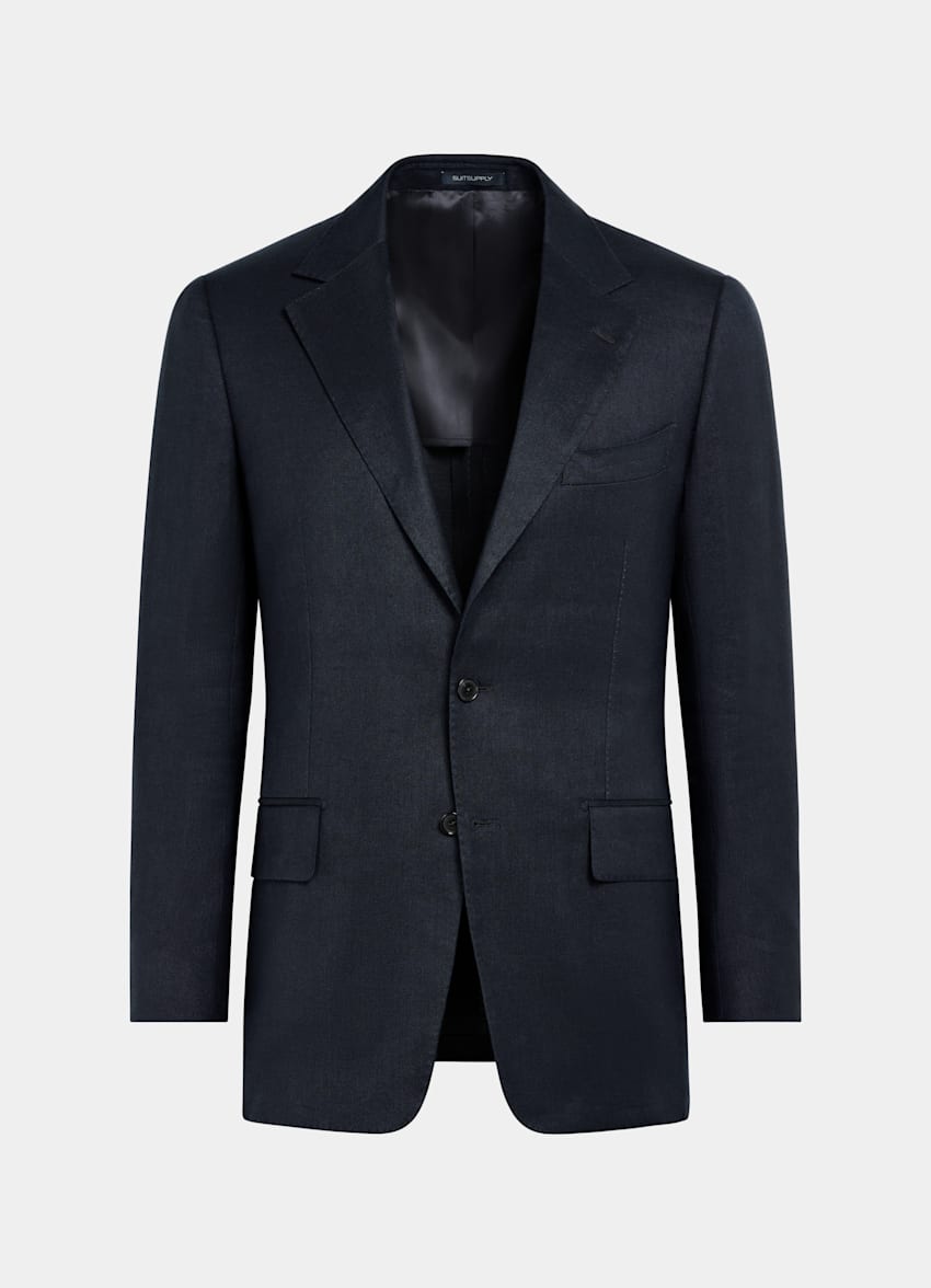SUITSUPPLY Estate Lino e lana - Rogna, Italia Abito Milano blu navy tailored fit