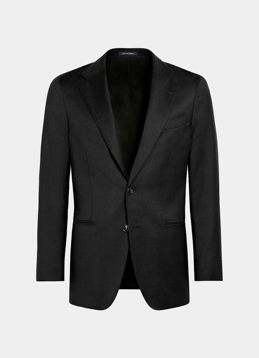 SUITSUPPLY All season Pure S110er Schurwolle von Reda, Italien Havana Perennial Anzug schwarz Tailored Fit