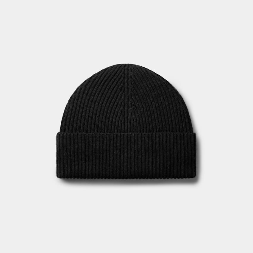 SUITSUPPLY Wool Cashmere Black Beanie