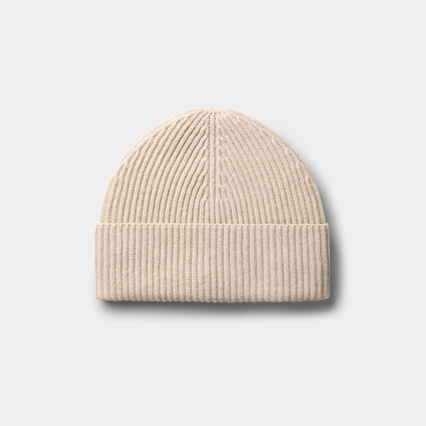 SUITSUPPLY Wool Cashmere Light Brown Beanie