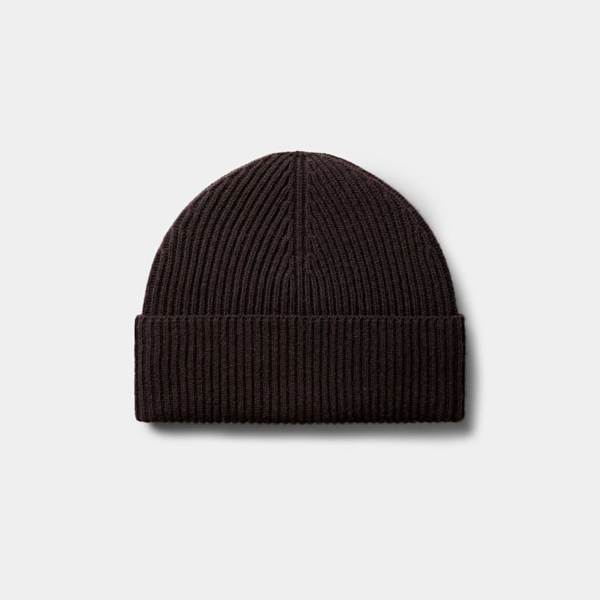 SUITSUPPLY Wool Cashmere Dark Purple Beanie