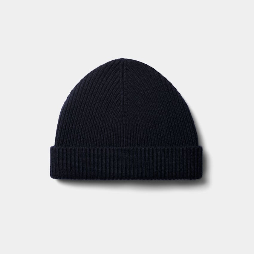 SUITSUPPLY Wool & Cashmere Navy Beanie