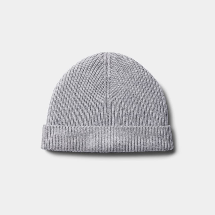 Light Grey Beanie in Wool & Cashmere | SUITSUPPLY Canada