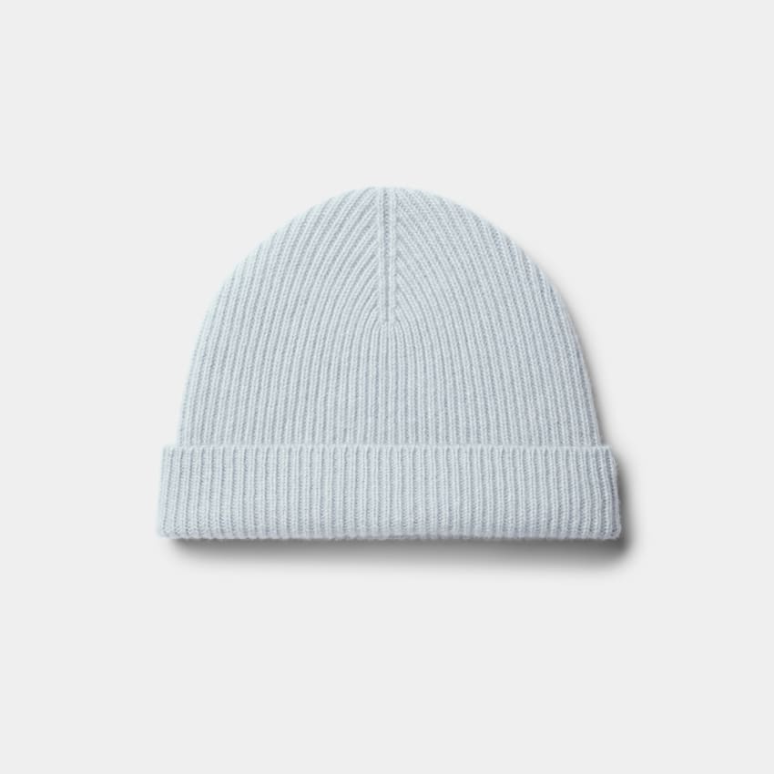 SUITSUPPLY Wool Cashmere Light Blue Beanie