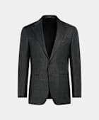 SUITSUPPLY All Season Pure S110's Wool by Vitale Barberis Canonico, Italy Dark Grey Tailored Fit Havana Suit Jacket