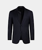 SUITSUPPLY All Season Pure S110's Wool by Vitale Barberis Canonico, Italy Navy Tailored Fit Havana Suit Jacket