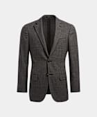 SUITSUPPLY All Season Wrinkle-Free Wool by Lanificio Cerruti, Italy Mid Grey Bird's Eye Tailored Fit Havana Blazer