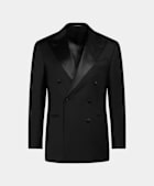 SUITSUPPLY All Season Pure S110's Wool by Vitale Barberis Canonico, Italy Black Tailored Fit Havana Dinner Jacket