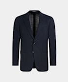 SUITSUPPLY All Season Pure Traveller Schurwolle by Vitale Barberis Canonico, Italien Havana Sakko navy