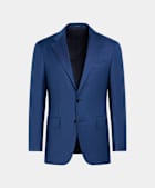 SUITSUPPLY All Season Pure S110's Wool by Vitale Barberis Canonico, Italy Mid Blue Tailored Fit Havana Suit Jacket