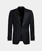 SUITSUPPLY All Season Pure S110's Wool by Vitale Barberis Canonico, Italy Navy Tailored Fit Lazio Dinner Jacket