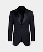 SUITSUPPLY All Season Pure S110's Wool by Vitale Barberis Canonico, Italy Navy Tailored Fit Havana Dinner Jacket