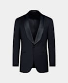 SUITSUPPLY All Season Pure S110's Wool by Vitale Barberis Canonico, Italy Navy Tailored Fit Havana Dinner Jacket