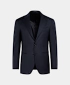 SUITSUPPLY All Season Pure Wool by Reda, Italy Navy Perennial Tailored Fit Havana Suit Jacket