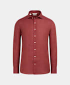 SUITSUPPLY Pure Linen by Albini, Italy Red Linen Shirt