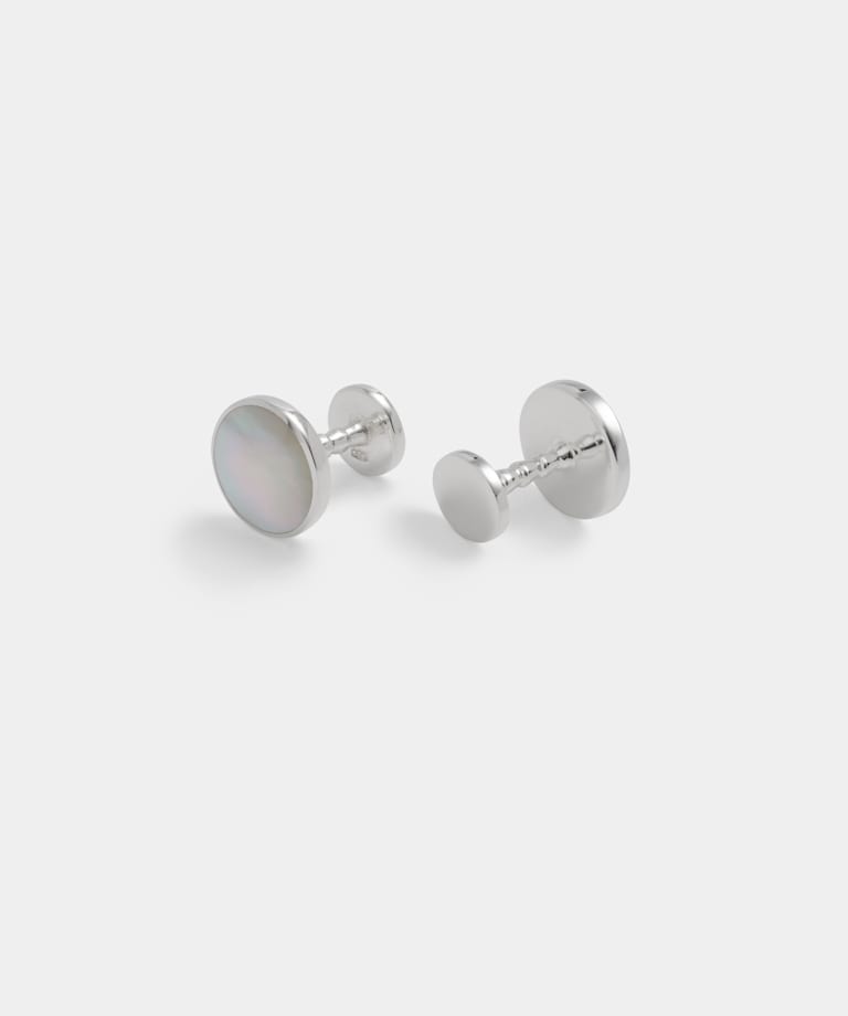 Silver Round Cufflinks