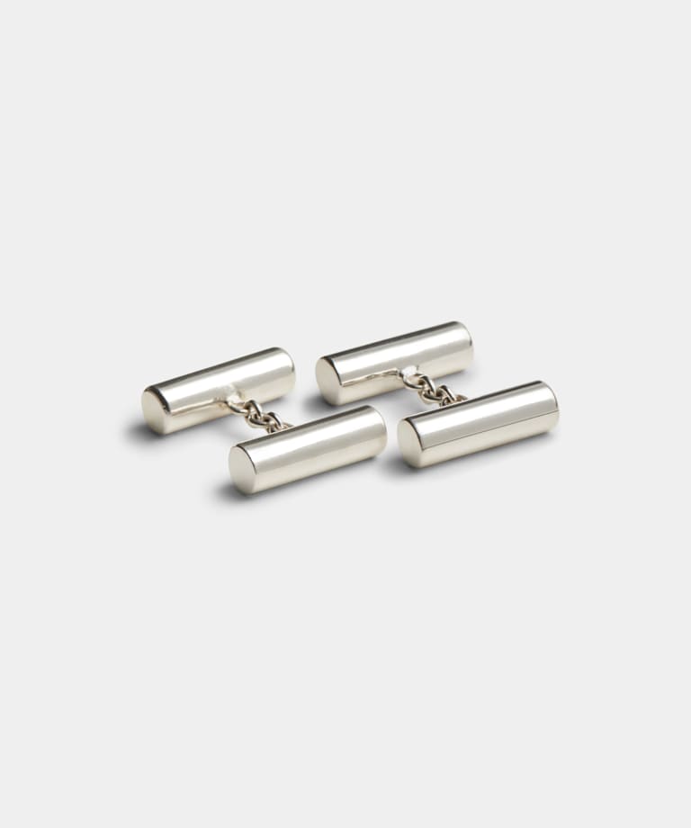 Silver Round Cufflinks