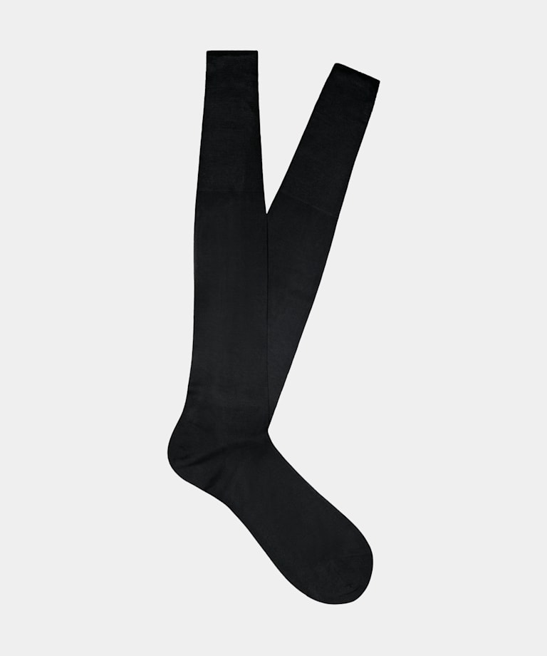 Black Knee High Socks