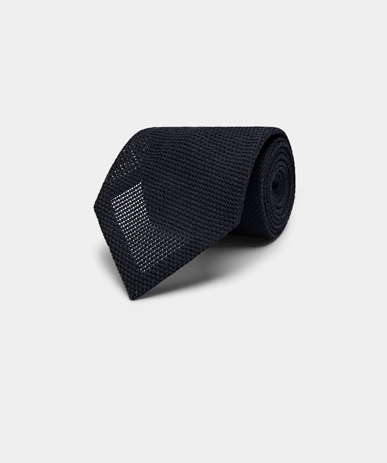 Navy Grenadine Tie