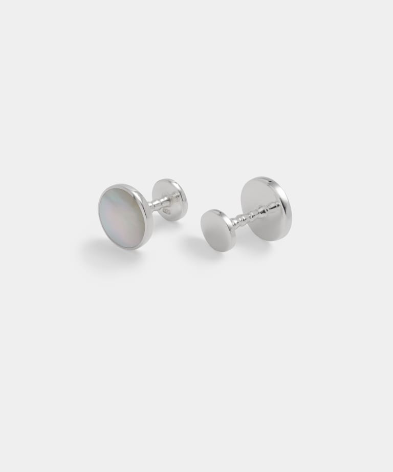 Silver Round Cufflinks